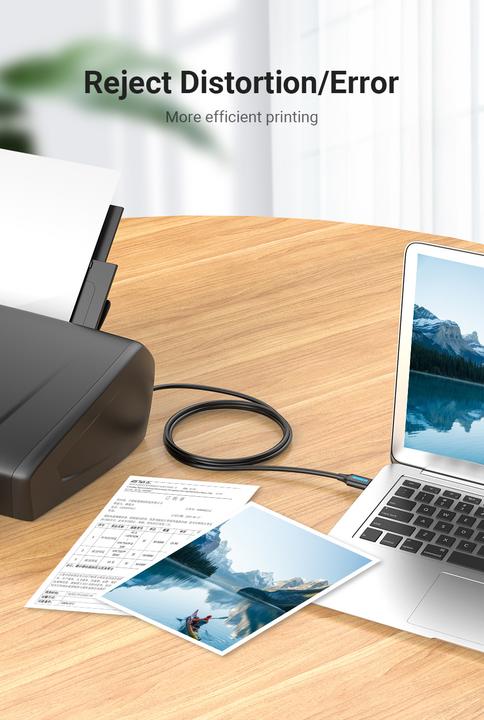 Produktbild Vention Cable USB 2.0 A to B COQBG 1.5m (black) (1.50 m, USB 2.0)