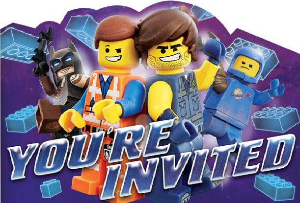 Image du produit Amscan Invitations anniversaire Lego 2