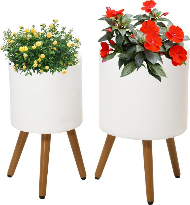 Outsunny Kit de pots à plantes avec pieds amovibles (31 cm)