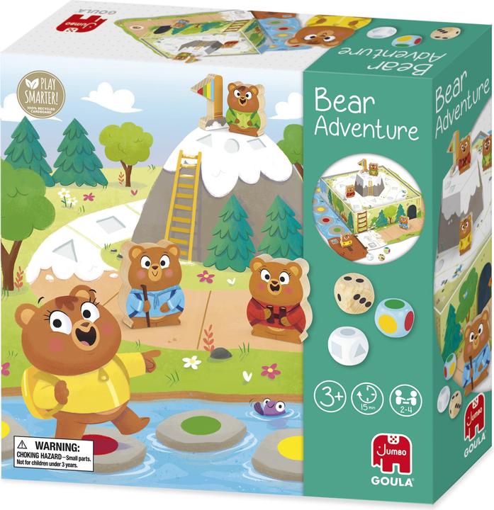 Produktbild Jumbo Goula Bear Adventure - Kids Board Games, Capture the Flag Game - Reach the Mountain & Develop Early (Multilingual)