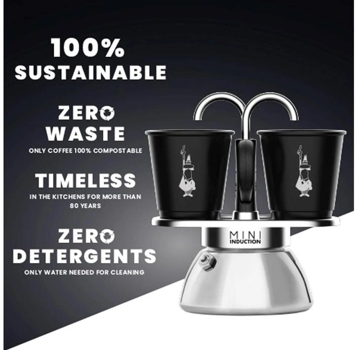Produktbild Bialetti Mini Express Induktion + 2 Becher (2 T.)
