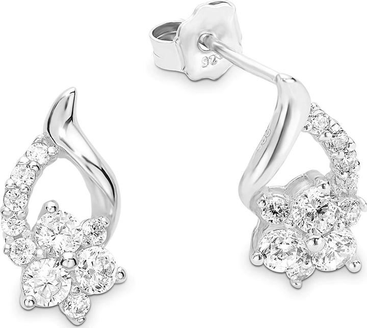 Amor Ohrstecker Blumen (Silber)