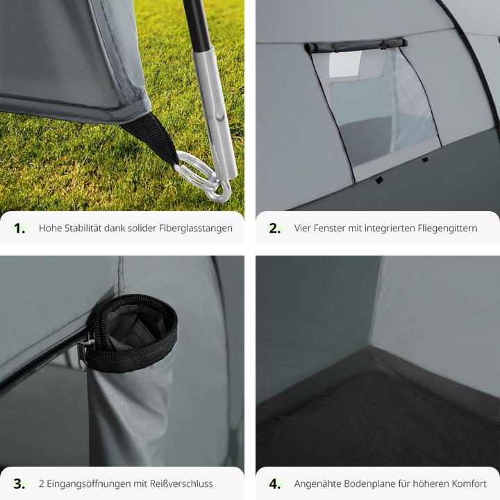 Image du produit tectake Roskilde (Tente tunnel, 7.50 kg, 6 personnes)