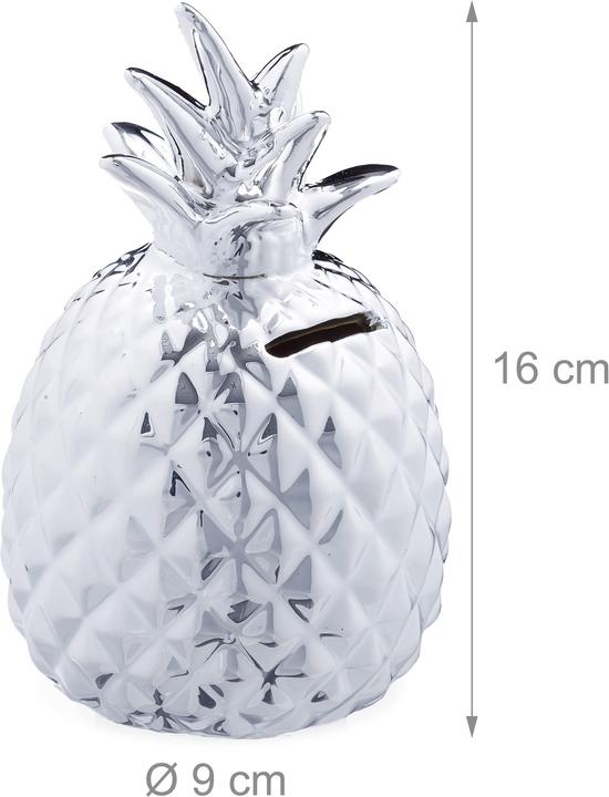 Image du produit Relaxdays Tirelire ananas (9 x 9 x 16 cm)