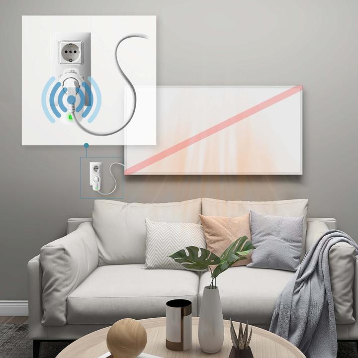 Produktbild Wiltec Thermostat WLANfähig Infrarotheizung Wifi IR Heizpaneel Stecker Steuerung