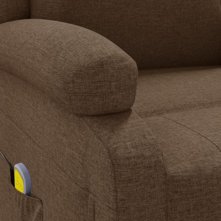 Actual product image VidaXL Massage armchair TV armchair Relax armchair Recliner armchair Brown fabric
