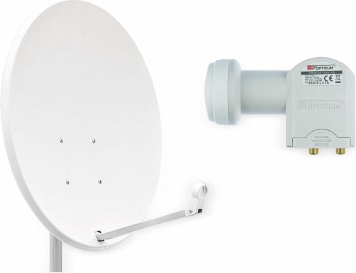 Image du produit Opticum Opti QA60 Twin LNB LTP-04H gy (Antenne parabolique, DVB-S / -S2)