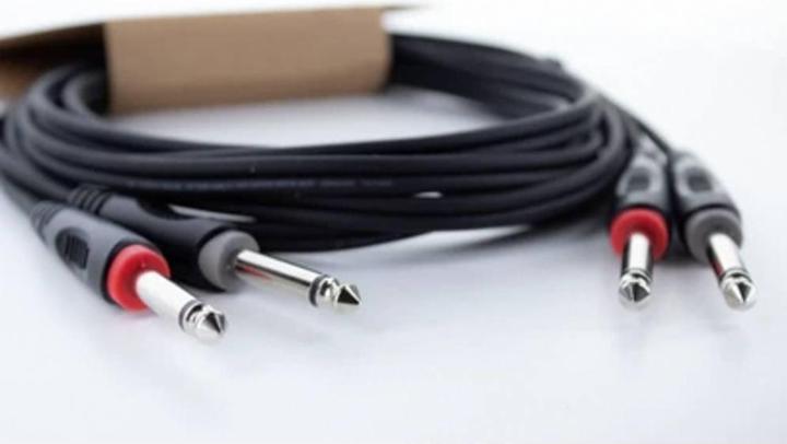 Image du produit Cordial 14845 Klinke Audio Anschlusskabel (2x Klinkenstecker 6.3 mm (mono) - 2x (3 m, jack 6.3mm)
