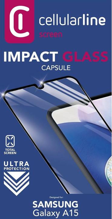 Immagine prodotto Cellularline Capsula in vetro antiurto Samsung A15 5G (1 Pezzo/i, Samsung Galaxy A15)