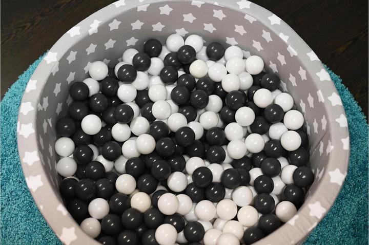 Immagine prodotto Knorrtoys Bällebad soft - "Grey white stars" - 300 balls grey/creme (ca. 6cm Durchmesser)