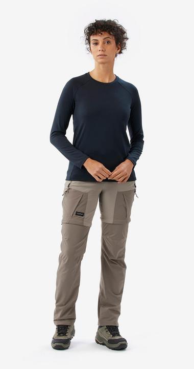 Actual product image Forclaz Merinoshirt Damen langarm - Merino Resist blau (XL)