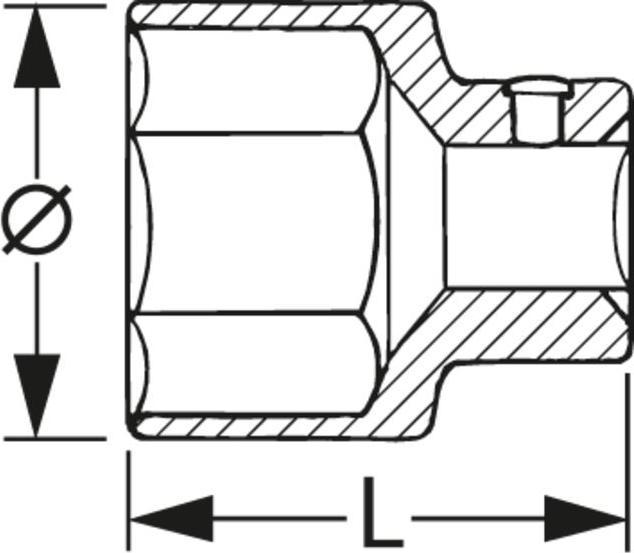 Actual product image Stahlwille Hex socket (41 mm)
