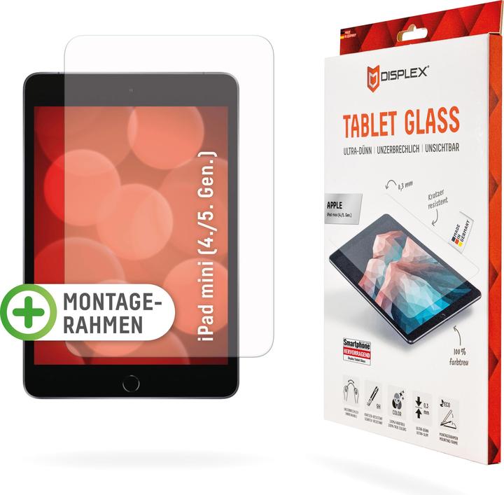 Image du produit Displex Tablet Glass, verre de protection pour tablette (1 pièce(s), iPad mini 2019 (5. Gen), iPad mini 2015 (4. Gen))