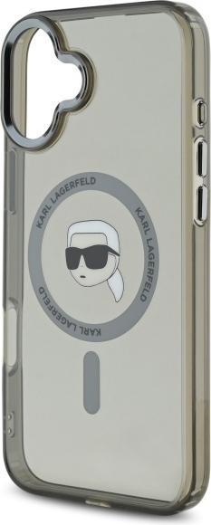 Image du produit Karl Lagerfeld KLHMP16SHLSKIK iPhone 16 6.1" czarny/black hardcase IML Metal Karl Head MagSafe (Apple iPhone 16)