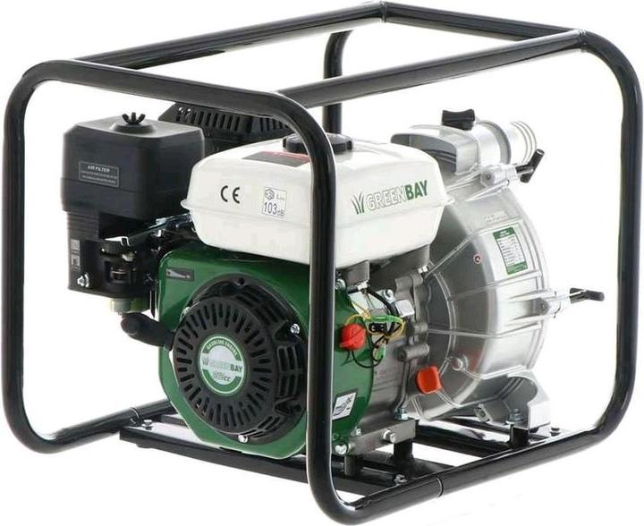 Produktbild GreenBay BenzinMotorpumpe Für Schmutzwasser mit 50 mm Anschlüssen (Schmutzwasserpumpe)