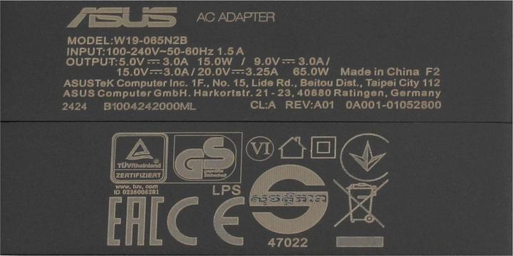 Produktbild ASUS AC Adapter 65W 2P (Type C) (65 W)