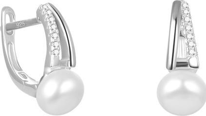 Produktbild Beneto Elegant silver earrings with real freshwater pearl AGUC2262P