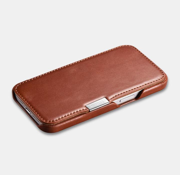 Image du produit iCarer iPhone 15 - étui à rabat en cuir vintage marron WMI15230613 (Apple iPhone 15)