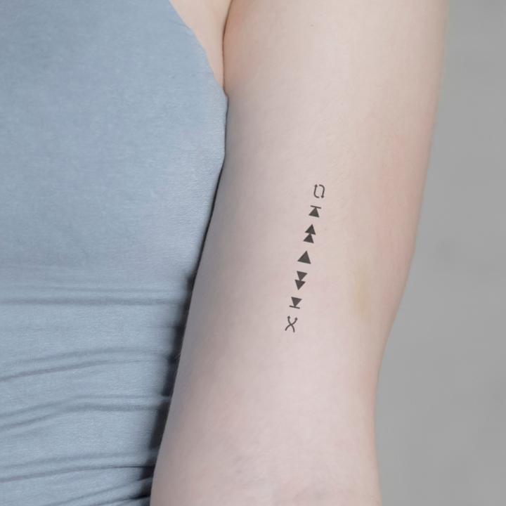 Actual product image minink Temporary tattoo - Play Skip Pause