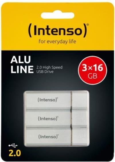 Actual product image Intenso 3521473 USB flash drive 16 GB USB type-A 2.0 silver (16 GB, USB 2.0)