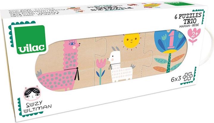 Actual product image Vilac Puzzles Trio Mama-Bebe, Suzy Ultman (6 pieces)