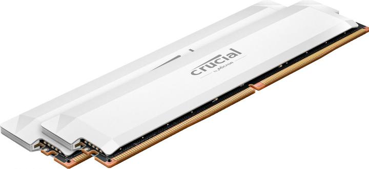 Produktbild Crucial Pro DDR5-6000 Kit 32GB 2x16GB UDIMM white Overclocking (2 x 16GB, 6000 MHz, DDR5-RAM, U-DIMM)
