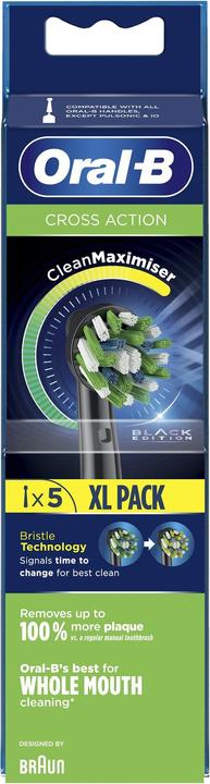Produktbild Oral-B CrossAction 80339542 Elektrischer Zahnbürstenkopf 5 Stück(e) Schwarz (6 x)