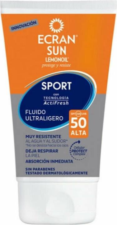 Immagine prodotto Ecran SUN LEMONOIL SPORT fluido ultraligero SPF50 40 ml (Spray solare, SPF 50, 40 ml)