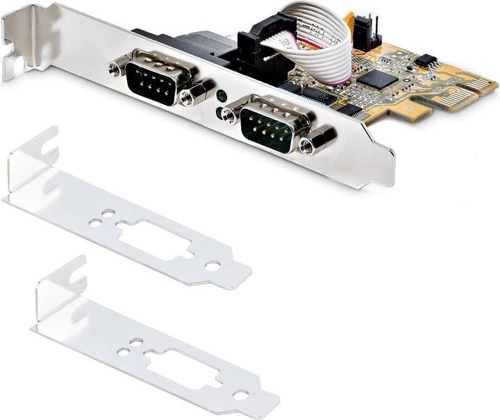 Actual product image StarTech COM 2 Port PCI Express Serial Interface Card PCIe to RS232 Card Serial Adapter K