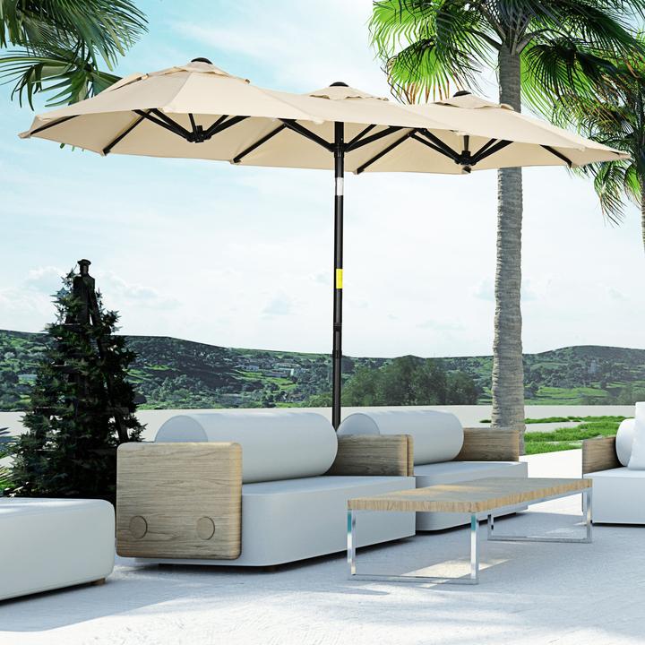 Image du produit Outsunny Parasol double face avec toit anti-vent (1.47 m)