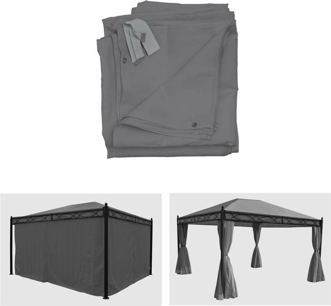Immagine prodotto Swisshandel24 Set di 4 pareti laterali per pergola Cadiz, parete laterale di ricambio per padiglione 4x3m (289 cm, 380 cm)