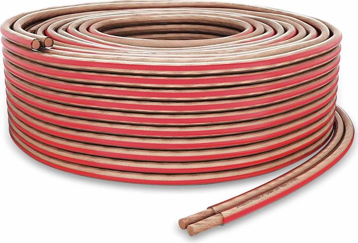 Purelink Speaker cable, 2x1.5 mm², 25 m, transparent, OFC (25 m, 3 mm²)