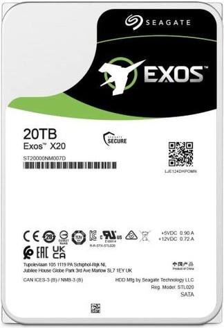 Productafbeelding Seagate Exos X20 (20 TB, 3.5", CMR)