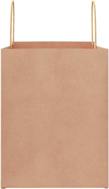 Produktbild VidaXL Kraftpapiertüten 250 Stk. mit Henkel Braun 32x22x28 cm Papiertüte (Geschenktüte, 250 x)