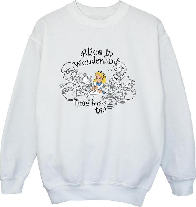 Disney Alice In Wonderland Time For Tea Sweatshirt Jungen
