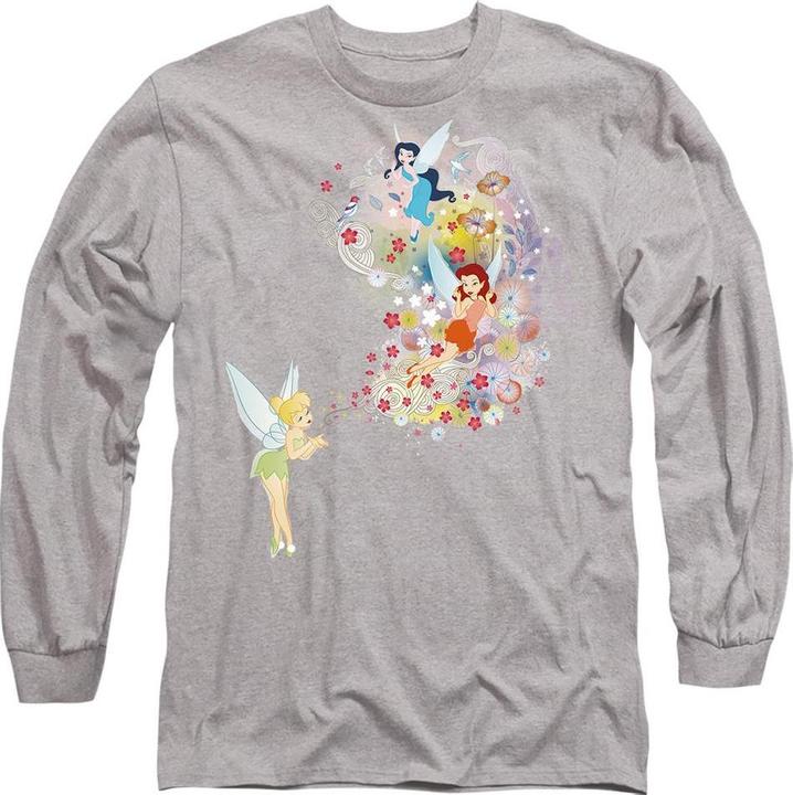 Actual product image Disney Interactive Studios Unisex Adult Fun Tinker Bell Rosetta Silvermist Floral T-Shirt (S)