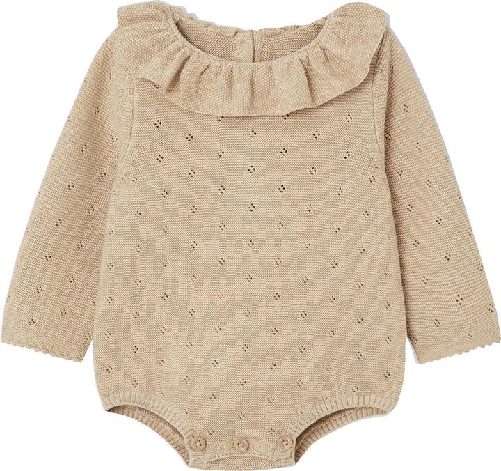 Produktbild Vertbaudet Baby-Set: Strick-Kurzoverall mit langen Ärmeln & Mütze Oeko-Tex (56)