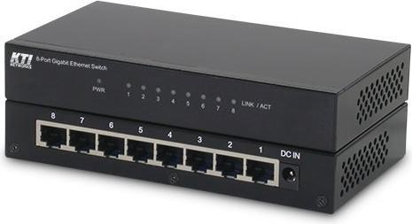 Produktbild KTI Networks 8 x 10/100/1000 Mbps port unmanaged Gigabit swith KGS-SOHO 8 SWITCH (8 Ports)