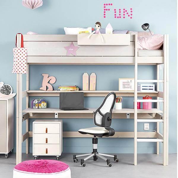 Actual product image Lifetime Kidsrooms Loft bed with trundle floor (90 x 200 cm)