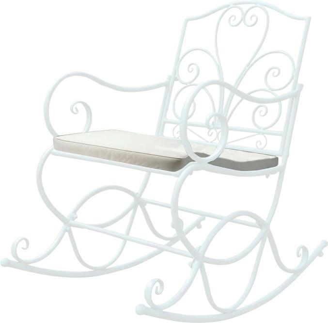 Produktbild Swisshandel24 Polsterauflage für Schaukelstuhl, Schaukelstuhlauflage Sitzkissen Sitzpolster, creme