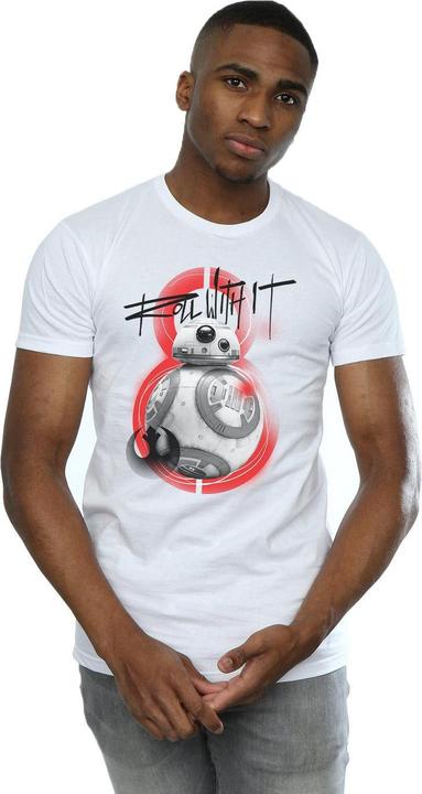 Actual product image Star Wars Mens The Last Jedi BB-8 Roll With It T-Shirt (M)