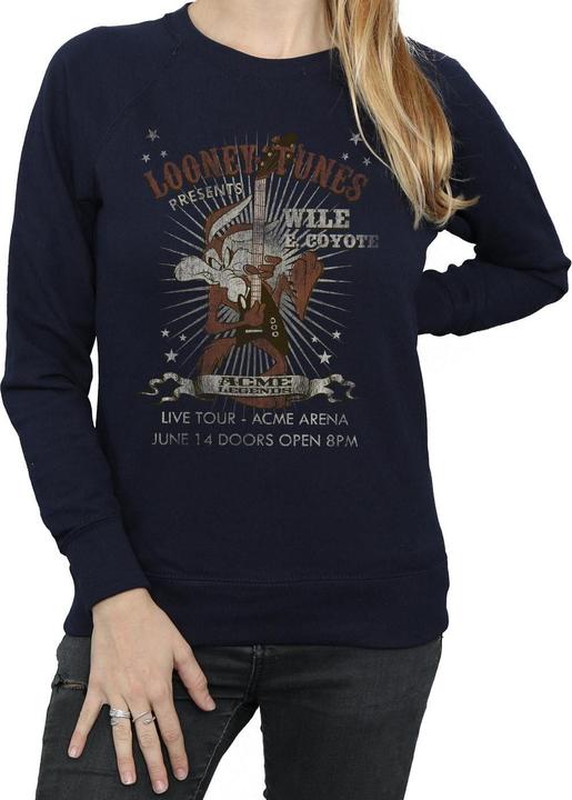Actual product image Looney Tunes Womens/Ladies Wile E Coyote Guitar Sweatshirt (S)