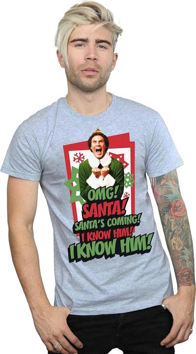 Actual product image Elf Mens OMG Santa T-Shirt (3XL)
