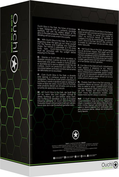 Produktbild Ouch! Chest Bulldog Harness - Glow in the Dark (XL)