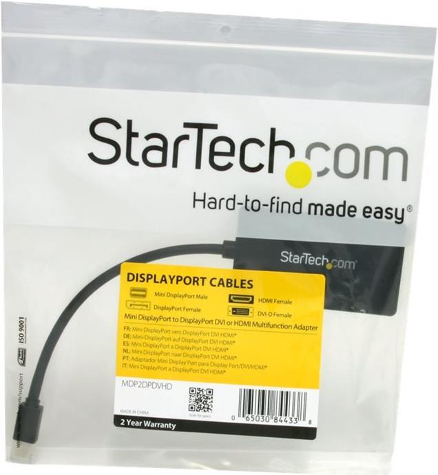 Produktbild StarTech Mdp To Dvi Or HDMI Adapter (DVI, Mini DP, HDMI, 24 cm)
