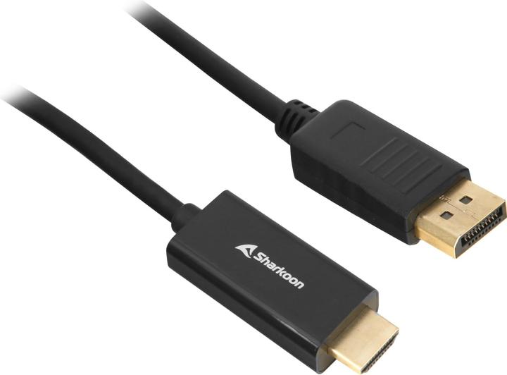 Produktbild Sharkoon SHA Displayport 1.2 to HDMI 4K bk 3,0m ACTIVE 4Kx2K 60hz (3 m, HDMI)