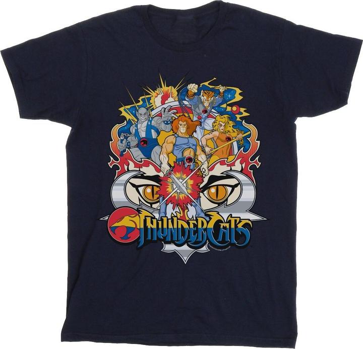 Actual product image Thundercats Womens/Ladies Action Group Shot Cotton Boyfriend T-Shirt (5XL)