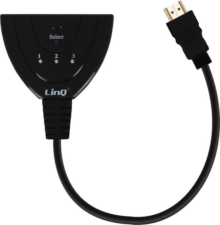 Produktbild LinQ Multiport Adapter /HUB HDMI männlich auf 3x HDMI-Ports, by – Schwarz (0.15 m, HDMI)