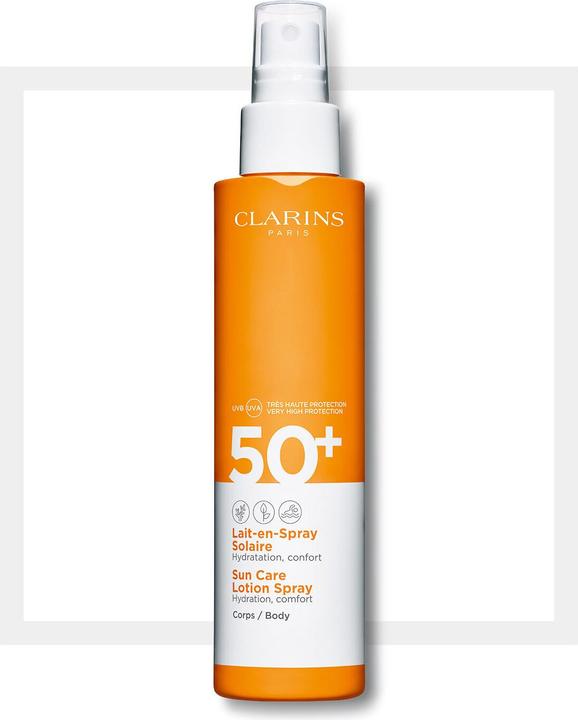 Produktbild Clarins Lait-en-Spray Solaire (Sonnenspray, SPF 50+, 150 ml, 202 g)
