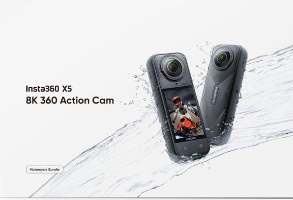 Actual product image Insta360 X5 360-Grad-Action-Kamera Motorrad Combo (30p, Bluetooth, Wi-Fi)